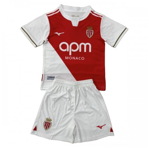 Conjunto AS Monaco Equipamento Principal 2025-26 - Criança Conjunto AS Monaco Equipamento Principal 2025-26 - Criança